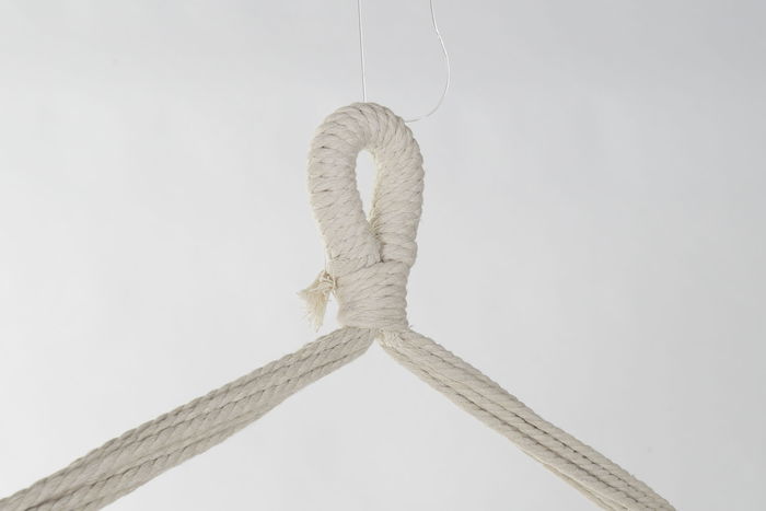 DKD Home Decor Silla Colgante para Terraza y Jardín Crudo Algodón y Pino 90x90x135 cm