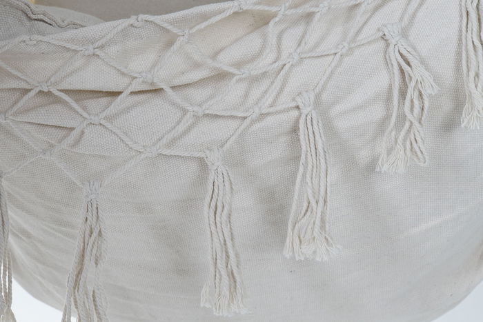 DKD Home Decor Silla Colgante para Terraza y Jardín Crudo Algodón y Pino 90x90x135 cm