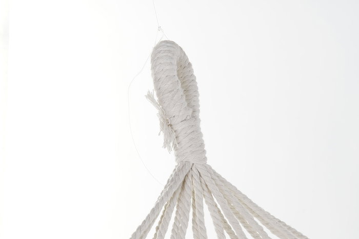 DKD Home Decor Hamaca Terraza Y Jardín Beige 100 x 0.5 x 200 cm Algodón y Poliéster con Flecos para Máximo 100kg