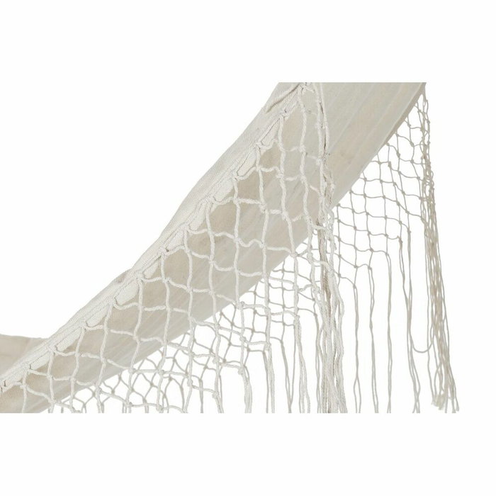 DKD Home Decor Hamaca de Algodón Beige con Flecos DKD Home Decor Hamaca de Algodón Beige con Flecos