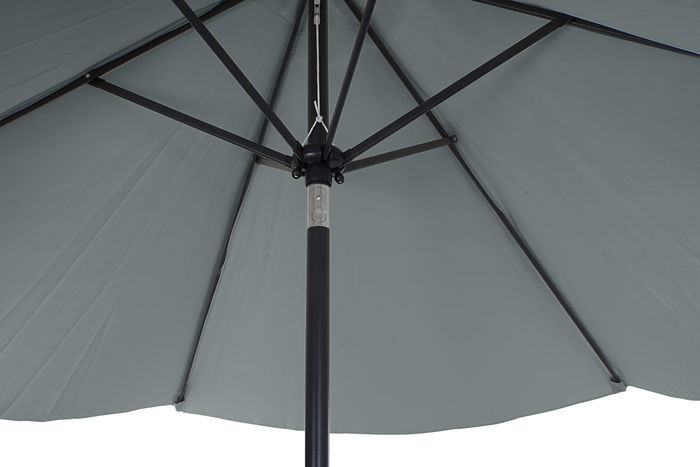 DKD Home Decor Parasol Basicos Gris Claro Gris Oscuro Acero Poliester Inclinable 300 x 300 x 250 cm DKD Home Decor Parasol Basicos Gris Claro Gris Oscuro Acero Poliester Inclinable 300 x 300 x 250 cm