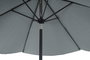 DKD Home Decor Parasol Basicos Gris Claro Gris Oscuro Acero Poliester Inclinable 300 x 300 x 250 cm