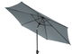 DKD Home Decor Parasol Basicos Gris Claro Gris Oscuro Acero Poliester Inclinable 300 x 300 x 250 cm