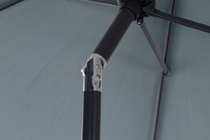 DKD Home Decor Parasol Basicos Gris Claro Gris Oscuro Acero Poliester Inclinable 300 x 300 x 250 cm DKD Home Decor Parasol Basicos Gris Claro Gris Oscuro Acero Poliester Inclinable 300 x 300 x 250 cm