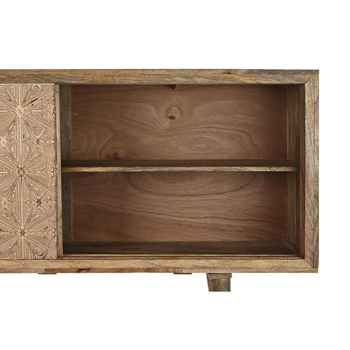 DKD Home Decor Buffet Indio de Mango y Abedul en Color Natural, 160 x 45 x 85 cm, con 2 Puertas y 1 Estantería, Desmontable DKD Home Decor Buffet Indio de Mango y Abedul en Color Natural, 160 x 45 x 85 cm, con 2 Puertas y 1 Estantería, Desmontable