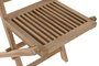 DKD Home Decor Silla Terraza Y Jardin Marron Teca Plegable 40 x 90 x 45 cm