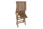 DKD Home Decor Silla Terraza Y Jardin Marron Teca Plegable 40 x 90 x 45 cm