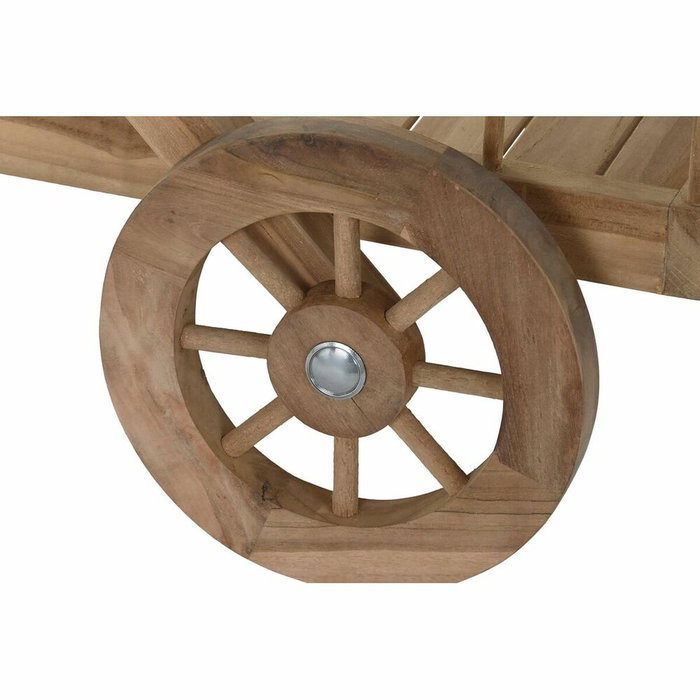 DKD Home Decor Camarera de Teca con Ruedas Marrón Natural 70x55x84 cm
