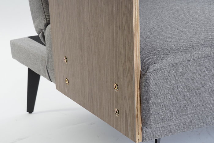 DKD Home Decor Sofá Cama Urban Gris Marrón 203 x 87 x 81 cm