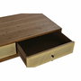 DKD Home Decor Mesa de Centro Abeto y Ratán Marrón con 2 Cajones