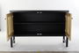 DKD Home Decor Buffet Balines Negro Natural Abeto Ratan 120 x 38 x 76 cm