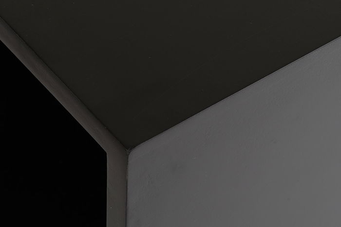 DKD Home Decor Mueble TV Balines Negro Natural 160x65x38 cm Abeto Ratan