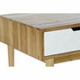 DKD Home Decor Mesa de Centro Abeto Marrón y Blanco con 2 Cajones