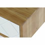 DKD Home Decor Mesa de Centro Abeto Marrón y Blanco con 2 Cajones