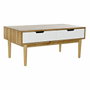 DKD Home Decor Mesa de Centro Abeto Marrón y Blanco con 2 Cajones