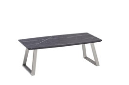 DKD Home Decor Mesa de Centro MDF y Acero Negro 120x60x44 cm