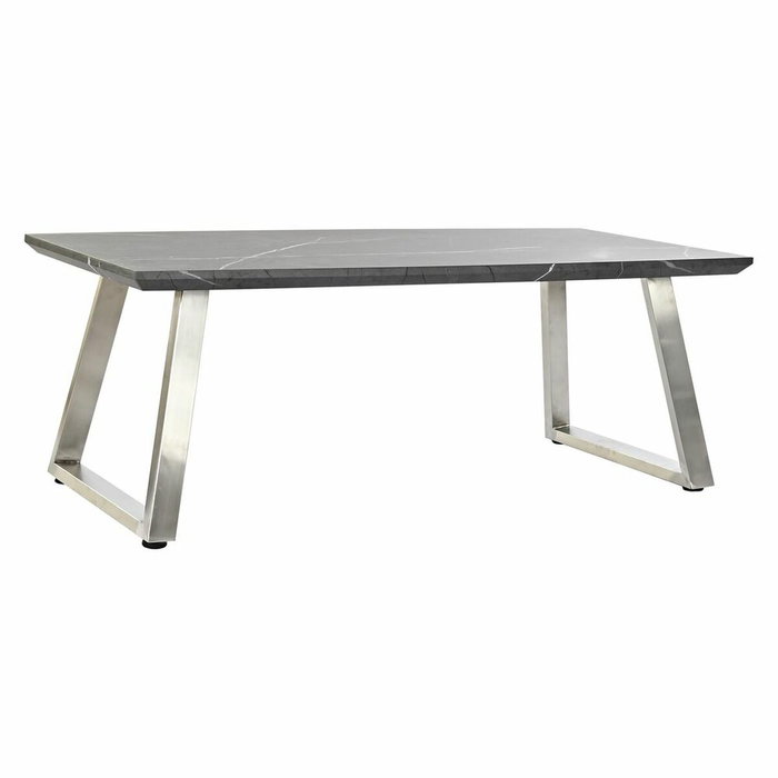 DKD Home Decor Mesa de Centro MDF y Acero Negro 120x60x44 cm