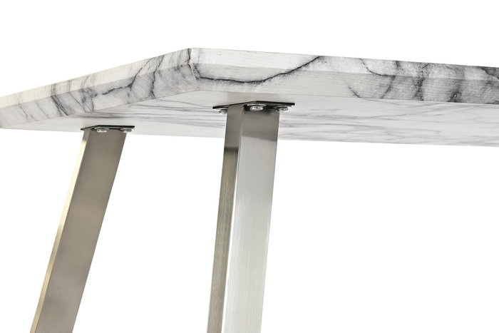 DKD Home Decor Mesa Centro Moderno Blanco Plateado Mdf Acero 120x60x44 cm DKD Home Decor Mesa Centro Moderno Blanco Plateado Mdf Acero 120x60x44 cm