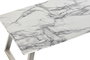 DKD Home Decor Mesa Centro Moderno Blanco Plateado Mdf Acero 120x60x44 cm