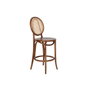 DKD Home Decor Taburete Olmo Ratan Rejilla Marrón Oscuro