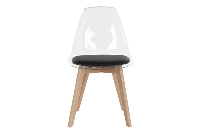 DKD Home Decor Silla Shenglong basics Urban Negro Natural Policarbonato Madera 47 x 81 x 54 cm