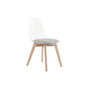 DKD Home Decor Silla de Policarbonato y Madera con Tapizado Gris