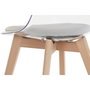 DKD Home Decor Silla de Policarbonato y Madera con Tapizado Gris