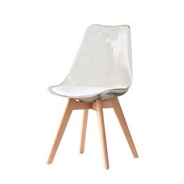 DKD Home Decor Silla de PVC y Abedul Crema