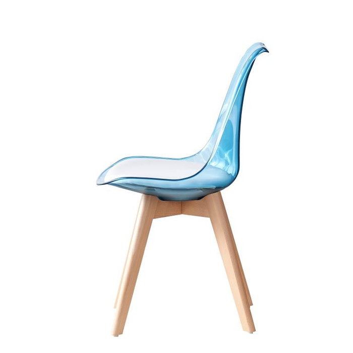 DKD Home Decor Silla Urban Azul Blanco 47 x 81 x 54 cm (4 Unidades)