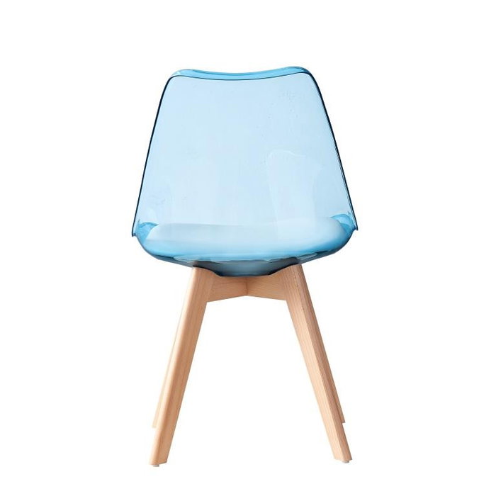 DKD Home Decor Silla Urban Azul Blanco 47 x 81 x 54 cm (4 Unidades)