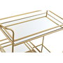 Mueble Camarera DKD Home Decor Dorado Metal Espejo 71 x 35 x 75,5 cm
