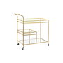 Mueble Camarera DKD Home Decor Dorado Metal Espejo 71 x 35 x 75,5 cm