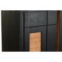 DKD Home Decor Buffet de Mango y Ratán Negro y Natural 160x40x90