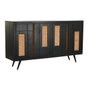 DKD Home Decor Buffet de Mango y Ratán Negro y Natural 160x40x90