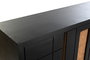 DKD Home Decor Buffet Mango Ratán Metal Negro Natural 160 x 40 x 90 cm