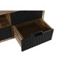 DKD Home Decor Mueble TV Mango y Metal Negro 125x40x55