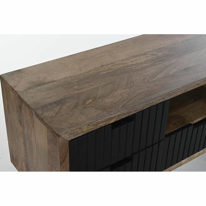 DKD Home Decor Mueble TV Mango y Metal Negro 125x40x55 DKD Home Decor Mueble TV Mango y Metal Negro 125x40x55
