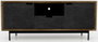 DKD Home Decor Mueble TV Mango y Metal Negro 125x40x55