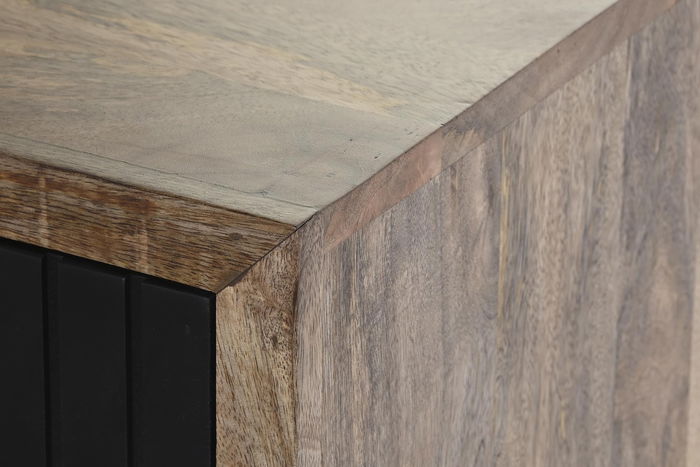 DKD Home Decor Mueble TV Negro Marron 40 x 55 x 125 cm