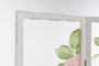DKD Home Decor Biombo Shabby con Rosas, Biombo Separador Madera y Nylon, Colores Rosa Verde Blanco, 180 cm Alto x 150 cm Ancho