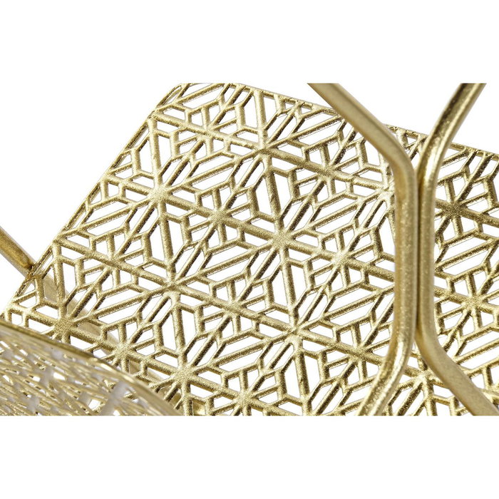 DKD Home Decor Revistero de Metal y Espejo Dorado 45x45x55 cm DKD Home Decor Revistero de Metal y Espejo Dorado 45x45x55 cm