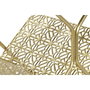 DKD Home Decor Revistero de Metal y Espejo Dorado 45x45x55 cm