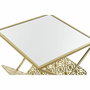 DKD Home Decor Revistero de Metal y Espejo Dorado 45x45x55 cm