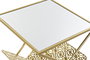 DKD Home Decor Revistero Dorado Metal y Espejo 45 x 45 x 55 cm