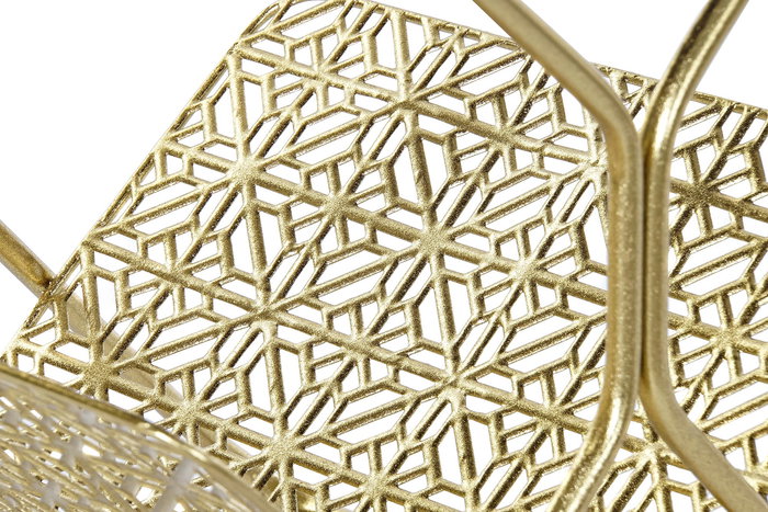 DKD Home Decor Revistero Dorado Metal y Espejo 45 x 45 x 55 cm