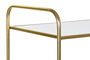 DKD Home Decor Revistero Dorado Metal y Espejo 35 x 76 x 83 cm