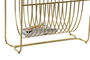 DKD Home Decor Revistero Dorado Metal y Espejo 35 x 76 x 83 cm