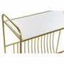 DKD Home Decor Revistero de Metal y Espejo Dorado 76x35x83 cm