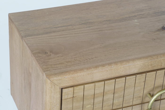 Mueble Tv DKD Home Decor Marron Dorado 40 x 60 x 147 cm