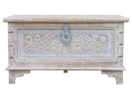 DKD Home Decor Arcon Indio Blanco Mango y Laton 40 x 45 x 88 cm